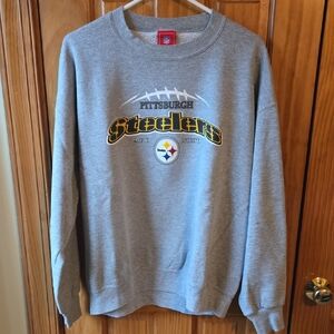 NFL Pittsburgh Steelers Gray Crewneck Sweater